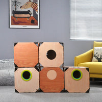 DIY Multipurpose Cat Hiding Box Toys with Cardboard Hair Removal